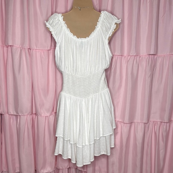 Princess Polly White Ruffle Tiered Romper - Size 12 - Picture 3 of 7